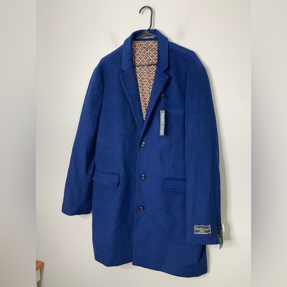 PAISLEY AND GRAY NWT SAPPHIRE Wool TOP COAT SIZE XXL MSRP $220 SLIM FIT - Picture 5 of 10